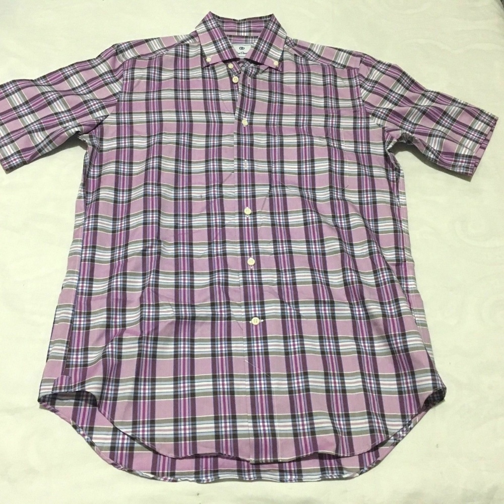 DAVID DONAHUE Sz M Regular Fit Short Sleeve Shirt